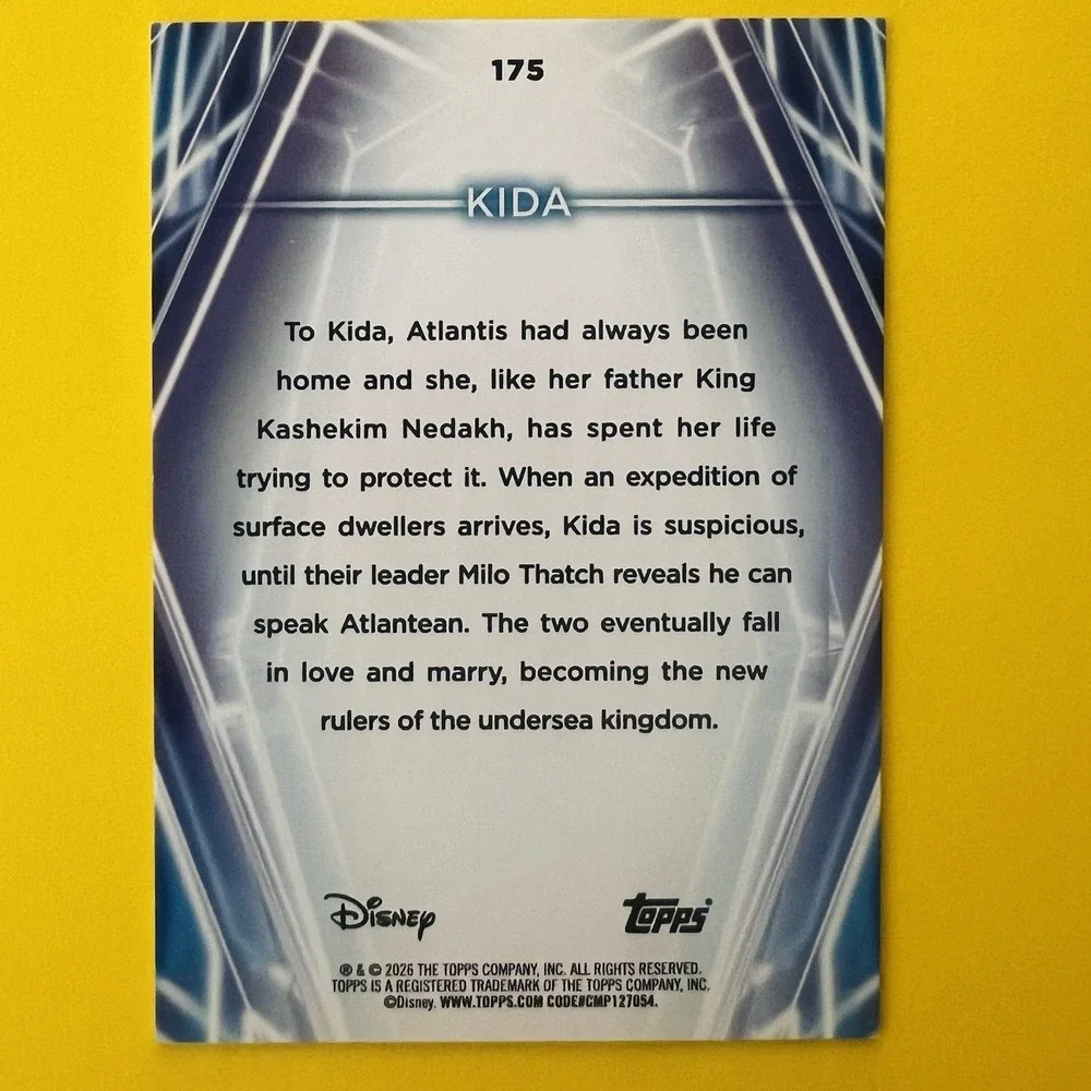 2026 Topps Disney Neon Kida #175 Base‎ Card